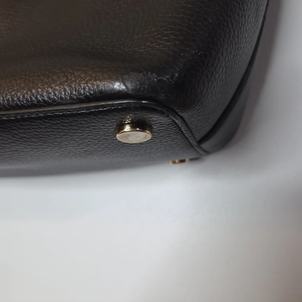 Michael Kors Bedford Black‎ Pebbled Leather Tote, Medium